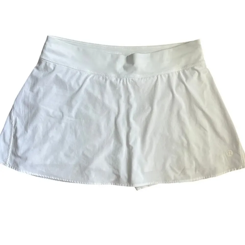 Lululemon Lightweight High-Rise Tennis Skirt in White Size 12